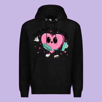 Only Heart Eyes For You Premium Hoodie Designed By Maliassmallbusiness