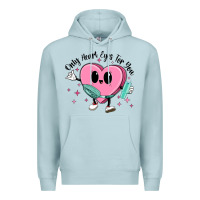 Blue Mist only heart eyes for you Premium Hoodie - MaliasSmallBusiness