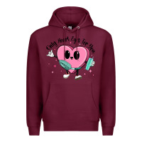 Burgundy only heart eyes for you Premium Hoodie - MaliasSmallBusiness