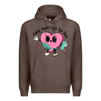 Coffee only heart eyes for you Premium Hoodie - MaliasSmallBusiness