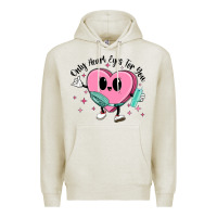 Oatmeal Heather only heart eyes for you Premium Hoodie - MaliasSmallBusiness