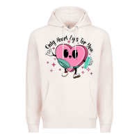 Pale Pink only heart eyes for you Premium Hoodie - MaliasSmallBusiness