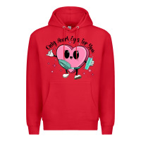Red only heart eyes for you Premium Hoodie - MaliasSmallBusiness