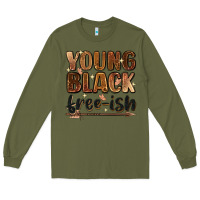 Army Green Young black free-ish Long Sleeve Tee - Zillion Design Studio