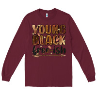 Burgundy Young black free-ish Long Sleeve Tee - Zillion Design Studio