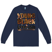 Navy Young black free-ish Long Sleeve Tee - Zillion Design Studio