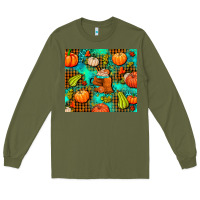 Army Green pumpkin spice and pumpkin Long Sleeve Tee - AdoDesignShop