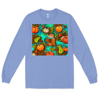Colony Blue pumpkin spice and pumpkin Long Sleeve Tee - AdoDesignShop