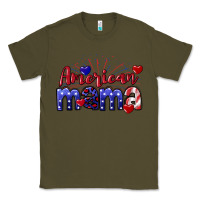 Army Green American Mama 4th of july Classic Tee - CowGirlArtShop