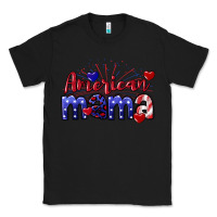 Black American Mama 4th of july Classic Tee - CowGirlArtShop