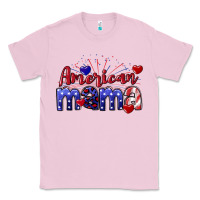 Bubblegum Pink American Mama 4th of july Classic Tee - CowGirlArtShop