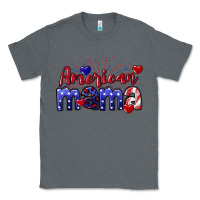 Charcoal Heather American Mama 4th of july Classic Tee - CowGirlArtShop