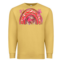 Antique Gold valentines day rainbow with heart Premium Sweatshirt - NancyCooperArtShop