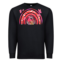 Black valentines day rainbow with heart Premium Sweatshirt - NancyCooperArtShop