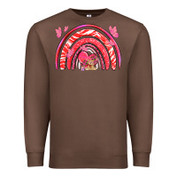 Chestnut valentines day rainbow with heart Premium Sweatshirt - NancyCooperArtShop
