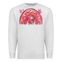 Oatmeal Heather valentines day rainbow with heart Premium Sweatshirt - NancyCooperArtShop