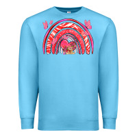 Ocean Blue valentines day rainbow with heart Premium Sweatshirt - NancyCooperArtShop