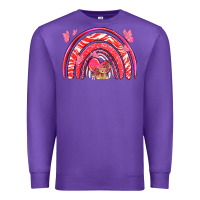 Purple valentines day rainbow with heart Premium Sweatshirt - NancyCooperArtShop