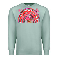 Seafoam valentines day rainbow with heart Premium Sweatshirt - NancyCooperArtShop