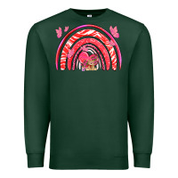 Sports Green valentines day rainbow with heart Premium Sweatshirt - NancyCooperArtShop