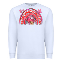 White valentines day rainbow with heart Premium Sweatshirt - NancyCooperArtShop