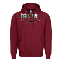 Burgundy dental squad Zipper Hoodie - CowhideDigitalArt
