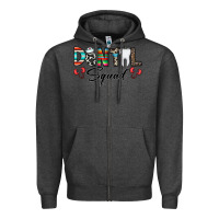 Charcoal Heather dental squad Zipper Hoodie - CowhideDigitalArt