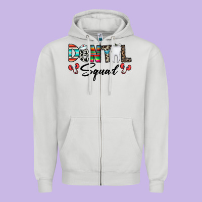 Dental Squad Zipper Hoodie Designed By Cowhidedigitalart