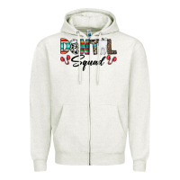 Oatmeal Heather dental squad Zipper Hoodie - CowhideDigitalArt