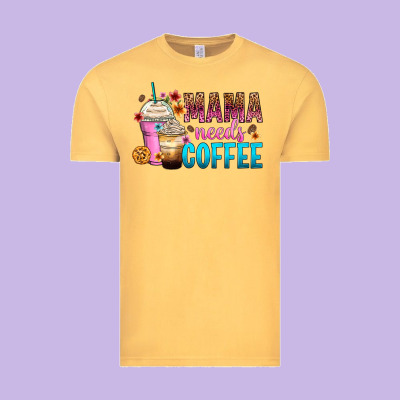 Mama Needs Coffee Vintage Tee Designed By Zillion Design Studio