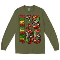 Army Green 1865 Juneteenth Long Sleeve Tee - Zillion Design Studio