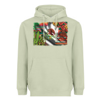 Matcha mexico flag sunflowers roses and cactus with serape aztec and leopard Heavyweight Hoodie - Artiststas