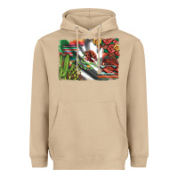 Mushroom mexico flag sunflowers roses and cactus with serape aztec and leopard Heavyweight Hoodie - Artiststas
