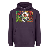 Plum mexico flag sunflowers roses and cactus with serape aztec and leopard Heavyweight Hoodie - Artiststas