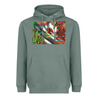 Sage mexico flag sunflowers roses and cactus with serape aztec and leopard Heavyweight Hoodie - Artiststas