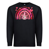 Black valentines day rainbow with cupid gnome Premium Sweatshirt - NancyCooperArtShop