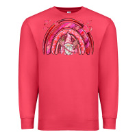 Cardinal valentines day rainbow with cupid gnome Premium Sweatshirt - NancyCooperArtShop