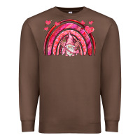 Chestnut valentines day rainbow with cupid gnome Premium Sweatshirt - NancyCooperArtShop