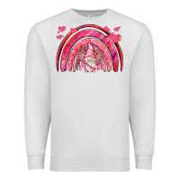 Oatmeal Heather valentines day rainbow with cupid gnome Premium Sweatshirt - NancyCooperArtShop