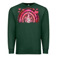 Sports Green valentines day rainbow with cupid gnome Premium Sweatshirt - NancyCooperArtShop