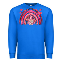 True Royal valentines day rainbow with cupid gnome Premium Sweatshirt - NancyCooperArtShop