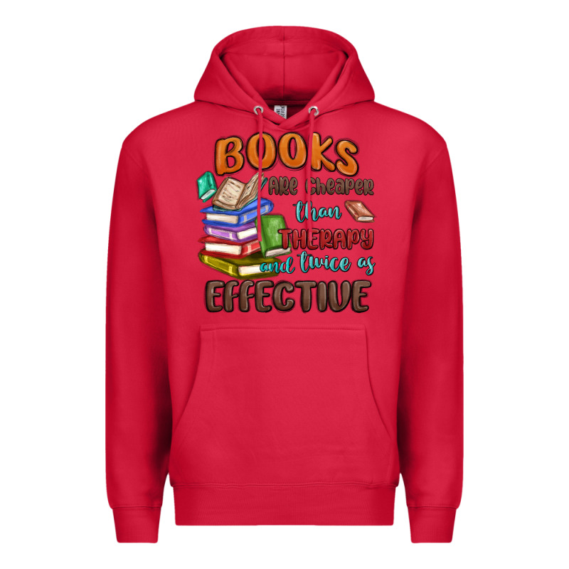 Books Are Cheaper Than Therapy Premium Hoodie by MaliasSmallBusiness | Teevron