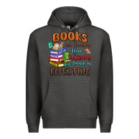 Charcoal Heather books are cheaper than therapy Premium Hoodie - MaliasSmallBusiness