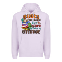 Lilac books are cheaper than therapy Premium Hoodie - MaliasSmallBusiness