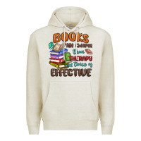 Oatmeal Heather books are cheaper than therapy Premium Hoodie - MaliasSmallBusiness