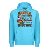 Ocean Blue books are cheaper than therapy Premium Hoodie - MaliasSmallBusiness