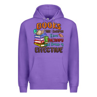 Purple books are cheaper than therapy Premium Hoodie - MaliasSmallBusiness