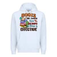 White books are cheaper than therapy Premium Hoodie - MaliasSmallBusiness