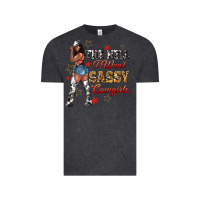Vintage Black the heel i wont sassy cowgirls Vintage Tee - texasbilliewilder