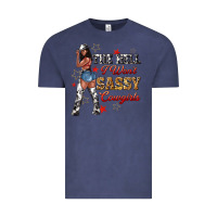 Vintage Denim the heel i wont sassy cowgirls Vintage Tee - texasbilliewilder
